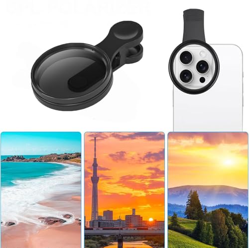 Filtro CPL,Filtro CPL para Teléfono 52 mm,Lente Polarizadora Circular Universal,Accesorios Fotografía móvil,Elimina los Reflejos,Mejora los Colores - imagen 4