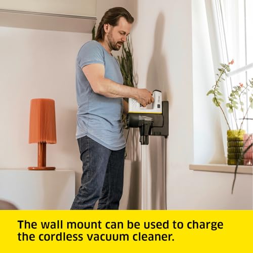 KÄRCHER VC 6 Cordless ourFamily vacuum cleaner, 2 suction levels, running time: up to 50 min., weight: 2.8 kg, 25.2 V battery, wall mount with charging function, floor and crevice nozzle, dust brush - Image 6