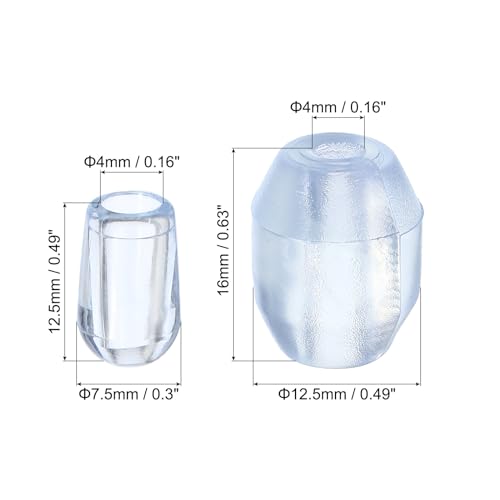 Patikil Pies para Rejilla de Fregadero, Set 20 Piezas Plástico Claro miniatura 2