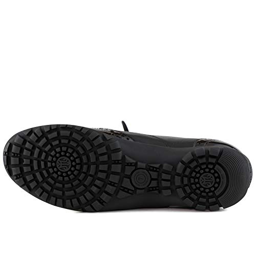 Womens Casual Comfortable Genuine Leather Lightweight Performance Spikeless Breathable Waterproof Cushion Support Laceup Golf Shoe Black Soft Patent 7 #TOP2