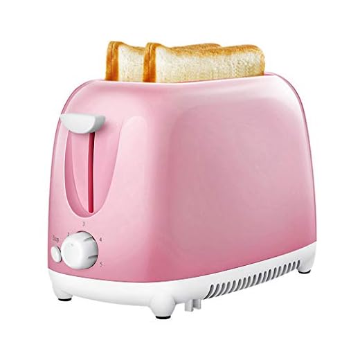 Tostadora AutomáTica De 2 Rebanadas De Color Rosa 650w Anti-Tarjeta / 5 Velocidades De CoccióN A Doble Cara / 2 Minutos De Velocidad/Ranura De Pan Ancha/Caja De Migas De Pan ExtraíBle