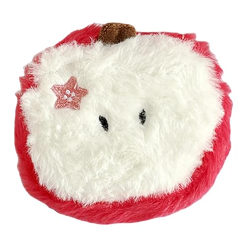 Portafoglio Piccola tasca per chiavi di frutta con motivo di piccolo portafoglio di peluche portatile con cerniera Colore: rosso vedi descrizione Vedi