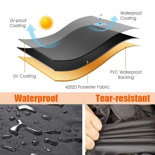 Aidetech Patio Heater Cover, Outdoor Propane Heater Covers for Pyramid Heater with Zipper Waterproof, Black - 87" H x 21" W x 24" D