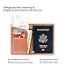 Personalized Passport Holder Travel Wallet PU Leather Vaccine Case Protector Cover Credit Card Slots RFID Blocking Customized for Women and Men Cute