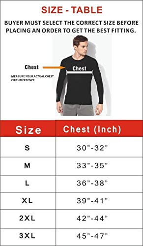 Image of NEVER QUIT Compression Top Full Sleeve Tights Plain for Gym, Running, Cycling, Swimming, Cricket, Basketball, Yoga, Football, Tennis, Badminton