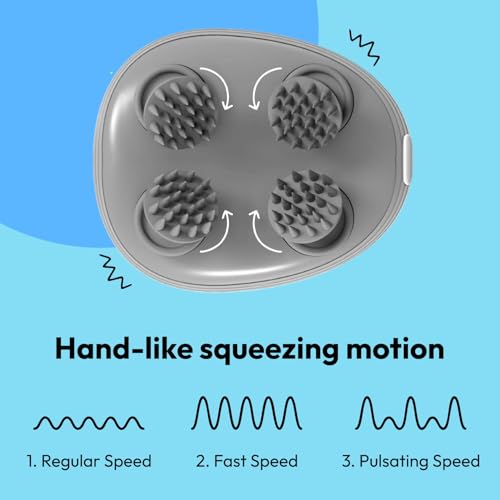 Image of MildCares Smart Electric Head & Scalp Massager - 96 Silicone Kneading Points | Waterproof, Rechargeable Hair Massager for Growth & Stress Relief | Portable Massage Machine for Head, Neck & Shoulders (Black, 1‑Year Warranty)