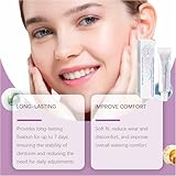 Denture Adhesives Cream,Dental Glue for False Teeth,Strong Hold Thermoplastic Adhesive Gel for Refitting & Tightening,Zinc-Free,Flavour Free,All Day Protection for Full/Partial Dentures - Image 2