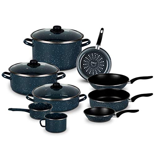 Consejos para Comprar Ekco mexico , listamos los 10 mejores. 48 Ekco | Batería de Cocina para Inducción 12 Piezas de Acero Esmaltado - Color Gris