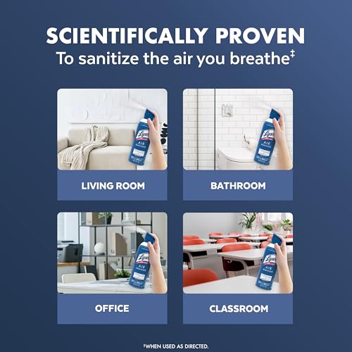 Image of Lysol Air Sanitizer Spray with Bacterial Odor Eliminator for Home & Office, Sanitizing Air Spray, Air Freshener Alternative, White Linen Scent, 10 oz (Pack of 3)