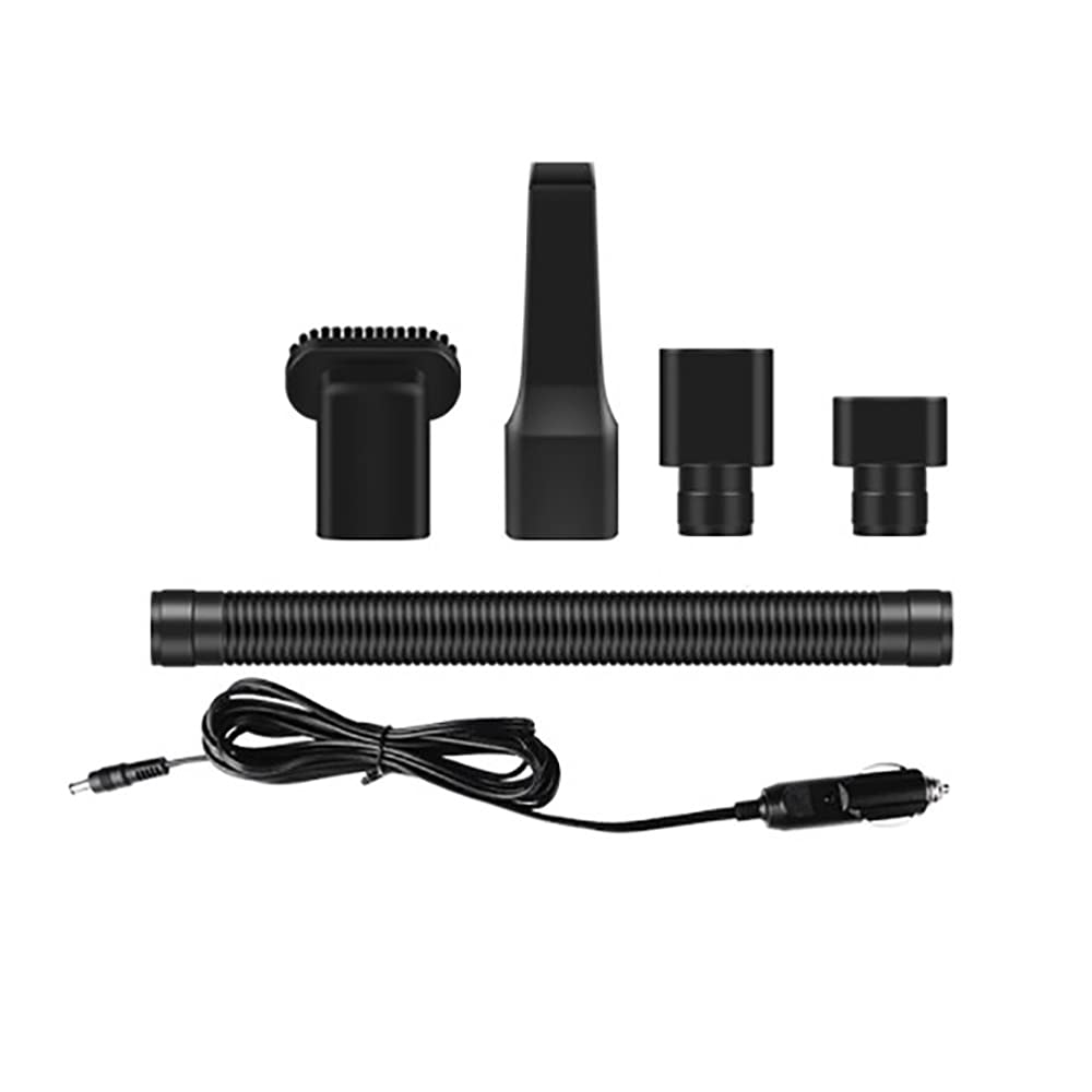 LJJPortable Car Vacuum Cleaner with Wire 120W Powerful Rechargeable Handheld Mini Auto Vacuum Cleaner High Suction 12v Car Vacuum,Black