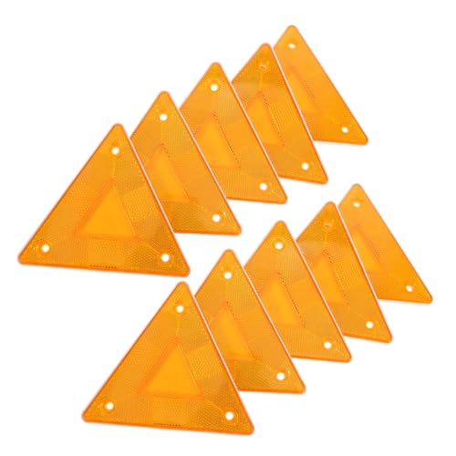 Triangle Réfléchissant pour Voiture Alipis : Lot de 10 Catadioptres Arrière de Sécurité