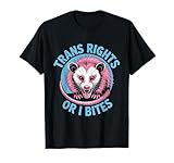 Transrechte oder ich beißt Transgender-Opossum LGBTQ T-Shirt