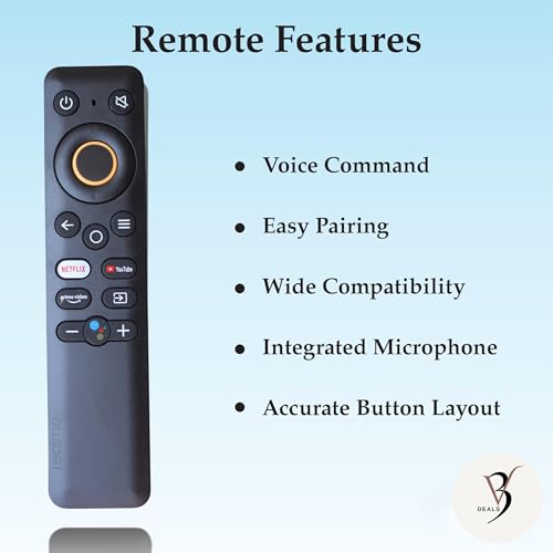 Image of Infrared Remote Control for RealmeSmart 4K Android LED OLED QLED TV Replacement for Original, realme Remote with Netflix Prime Video and YouTube Hot Keys (Realme Voice)