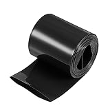 sourcing map PVC Schrumpfschlauch Rohr Ersatz 10ft 50mm Flache Akkupack Schwarz