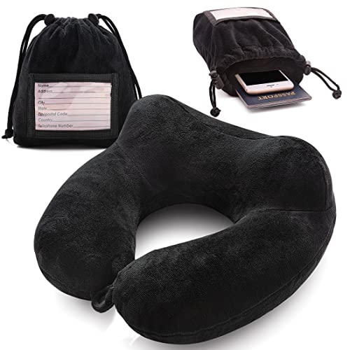 outdoorwares hut Travesseiro inflável de pescoço de viagem: extramacia, almofada. para aviões, trens