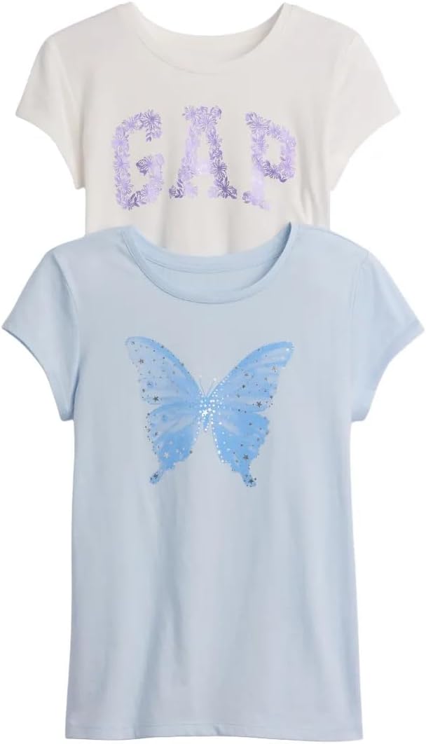 GAP Girls' Short Sleeve Graphic Tee 2-Pack
