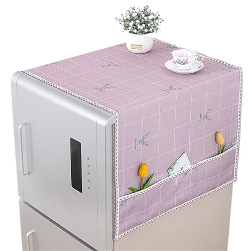 CHYLMAPHEN Refrigerator Dust Cover Household Refrigerator Cover Towel Dust Cover Electric Appliance Dust Cloth Multi-Purpose Washing Machine Cover(Pink)