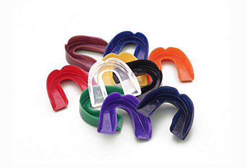 Shield - Adult Sports Mouth Guard - Single Density Protective Material Comfortable Fit-Boxing MMA Football Lacrosse Hockey Wrestling Basketball 2 Pack -Purple - Thumbnail 3
