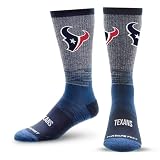 For Bare Feet NFL HOUSTON TEXANS Team Tonal Crew Sock Team Colors Large