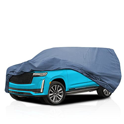 Supreme Car Cover For 2004-2020 Cadillac Escalade Esv Suv 4-Door Breathable Full Coverage Semi Custom Fit Car Cover, Indoor Outdoor All Weather Protection Indoor/Outdoor #TOP11