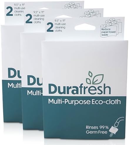 Bio Cloth Multi Use Eco Sustainable, 2 Count. Paper Towel replacement. Rinses 99.9% clean with water.