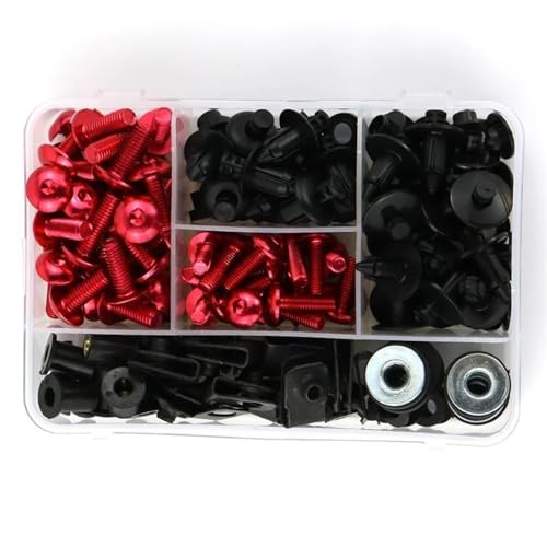 ���i �I�[�g�o�C�������i �E�C���h�X�N���[�� �l�W �ɓK������X�Y�L RF900 RF600 GW250F GSR 600 750 1000 TL1000R/S �I�[�g�o�C�t�F�A�����O�{���g�L�b�g �ˑ��L�b�g(Red)