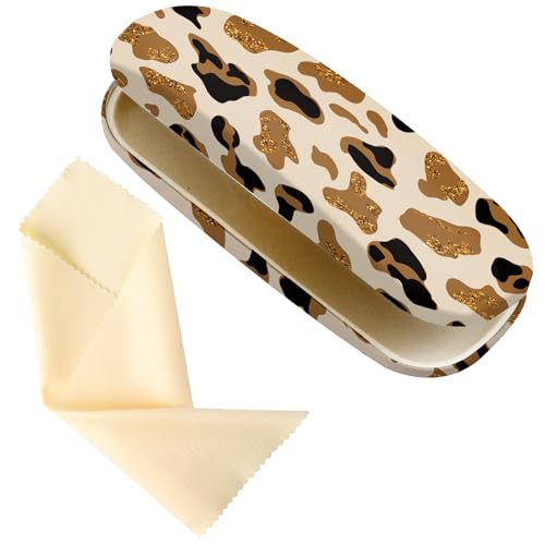 Image of Glasses Case Hard Shell,Portable Protective Eyeglasses Case, Eyeglass Holder Box with Cleaning Cloth, for men women