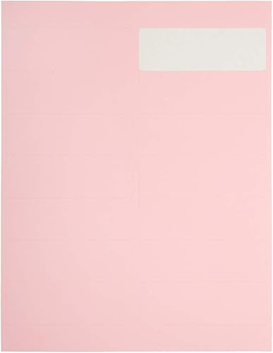 Vista 5 de Etiquetas de dirección de envío JAM PAPER - Rectangular - 1 1/3 x 4 - Rosa bebé pastel - 126/Paquete