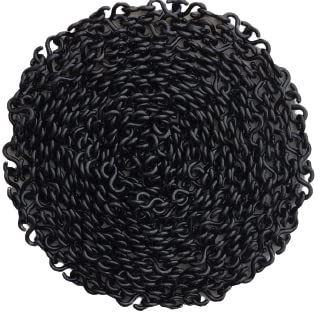 K T I® 10 Mtr 7mm Thick Plastic Safety Barrier Chain Black for Barrier Construction Site, Garage Safety Cone. S Type Security Safety Chain for Crowd Control Traffic Management Parking- Pack Of 10 Mtr-image-44
