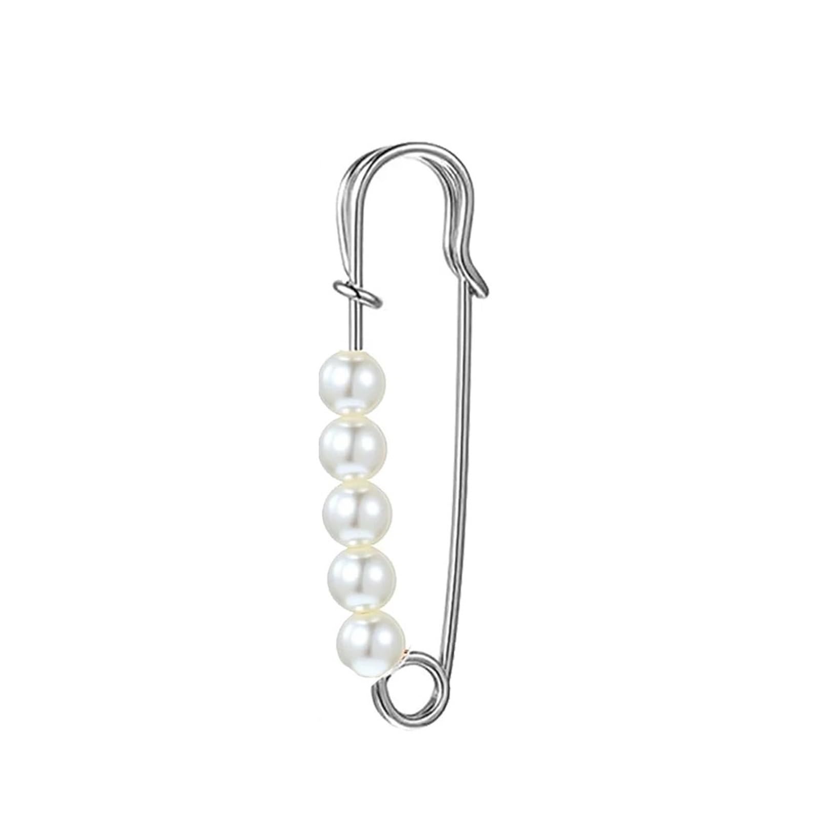 LUYSGBXR Brooch Pin 30pcs Fashion Brooch Pins Clip For Women Clothing Dress Extender Jewelry Making(Silver 5cm)