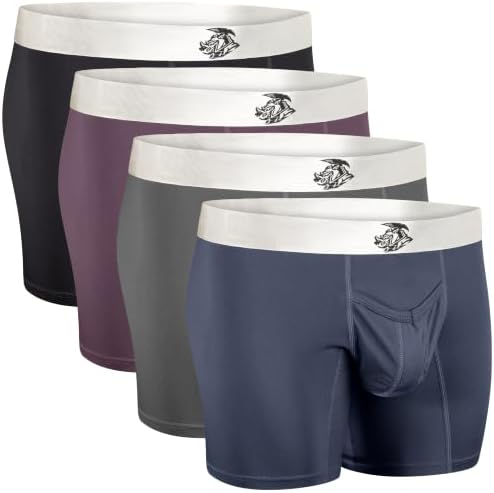 Real Men Custom Pouch Nylon Boxer Briefs 6, 7 and 9 inch Inseam - ABCD Custom Pouch Size - Waist XS-5XL
