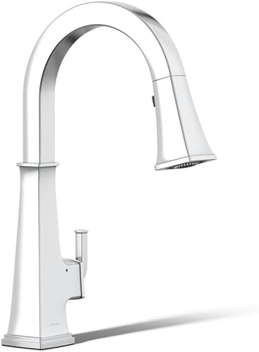 Kohler 23832-WB-CP Riff Voice-Activated Sink, Touchless Kitchen Faucet with Pull