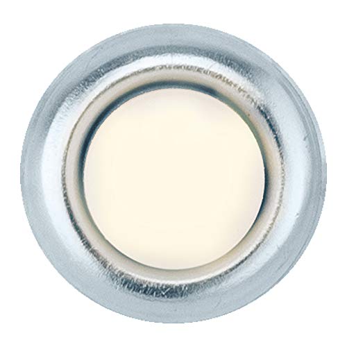 Newhouse Hardware FMBSL Lighted Flush Mount Door Chime Button, 1-Pack, Silver