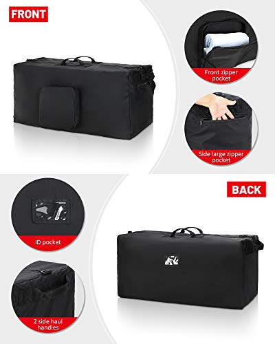 MIER Foldable Cargo Duffel Bag Heavy Duty Nylon Travel Duffle, 140L