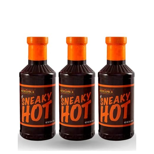 JohnTom's Sneaky Hot Barbecue Sauce - Gourmet BBQ Sauce (20 oz 3 Pack) Made with All Natural Ingredients. Good as Brisket Marinade, Dipping Sauce, Meatballs, Pulled Pork, Veggies, Ribs, and Wings.