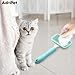 Adopet Self-Cleaning Pet Grooming Brush – Smooth Grooming Brush for Dogs and Cats, Easy Hair Removal with the Push of a Button, Gentle Shedding Remover for Small Pets, Comfortable Non-Slip Handle