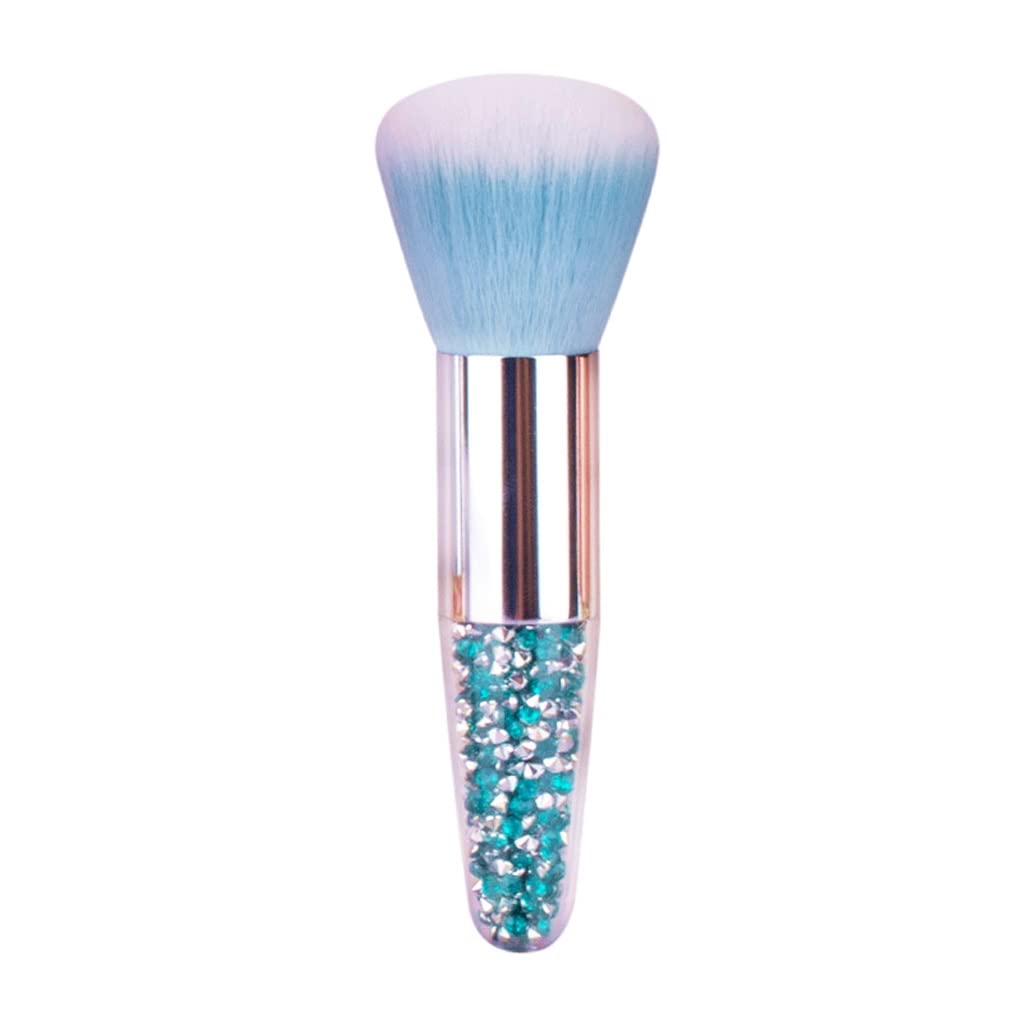 10Pcs Professional Candy-Colors Fluffy Powder Blush Brush Chubby Portable Seamless Cosmetic Beauty Tool for Make Up(D)