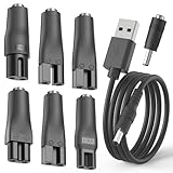 Cordro 7 PCS Replacement Charger 5V USB Power Cord Adapter Suitable for Various Types of Electric Hair Clippers, Beard Trimmers, Shavers, Beauty Instruments, Hairdressers, Purifiers, Desk Lamps