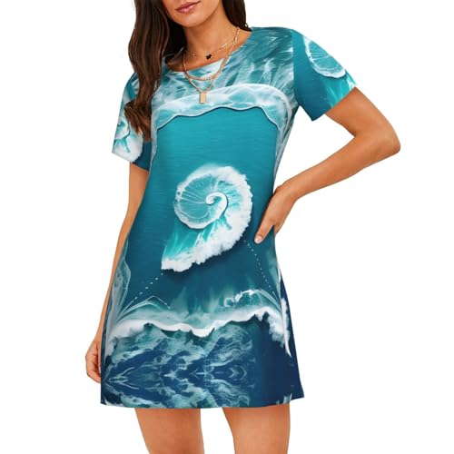 Chemise de nuit respirante Sea of Love noire vêtement détente femme