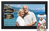 Partagez des photos et des vidéos en toute sécurité : envoyez des photos ou des petites vidéos (max. 15 s) via l'application « Frame App » depuis n'importe où dans le monde avec double WiFi (réseaux 2,4/5 GHz), vos amis et votre famille peuvent profiter de vos merveilleux moments en quelques secondes sur le cadre Wi-Fi Glusine Frameo. Mémoire intégrée de 32 Go, prolongez le stockage en utilisant jusqu'à une clé USB ou une carte SD. Peut également utiliser une clé USB ou une carte SD pour importer des photos ou des vidéos.