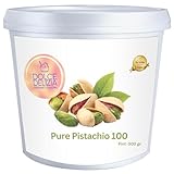 Pistachio Paste 100% Flavoring for Gelato, Rolled Ice Cream, and Ice Cream. (500g, 1.1 lbs) Made with Natural Pistachio