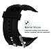 OKKOOK Garmin Forerunner 10/15 GPS Running Watch Band - Silicone, Black, Small/Large Size