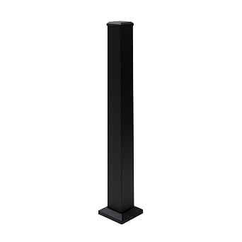 Deckorators 4 in. x 4 in. x 39 in. Textured Black Aluminum Line Post Kit