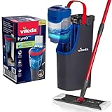 Vileda H2PrO Bodenwischer | 100% Trennung von Frisch- und Schmutzwasser | Wassersparendes Design | Einhandbedienung | Kompakte Aufbewahrung | Ergonomischer Griff | Mikrofaser | Comfort-Pack