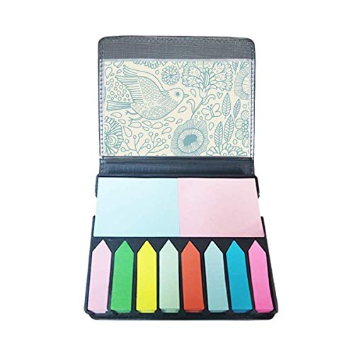 Note Auto-adhésive Feuille Oiseau et Fleur Marqueur de Page Coloré pour Organiser