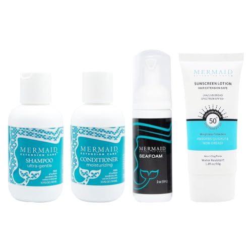 Mermaid Extension Care Travel Kit, 4 Piece Set...