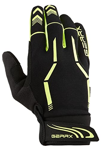 GearX Guantes de Ciclismo Dedo Completo para Bicicleta de Montaña con Pantalla Táctil, Acolchados, Antideslizantes, para Ciclismo de Carretera y MTB, para Hombre y Mujer, Verde, XXL