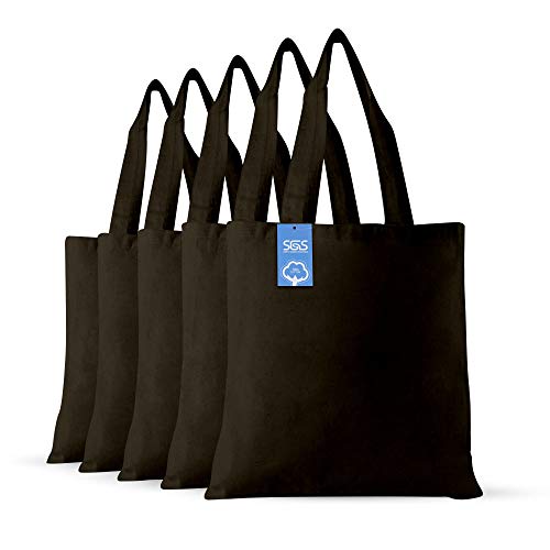 Simply Green Solutions Reusable Cotton Cloth Grocery Craft Bag, 15