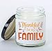 Thanksgiving Candle Thankful for My Family, House Family Together Dinner Table Decoration, Thankful Gift for Women, Thanksgiving Dinner Decoration, Fall Turkey Party Family