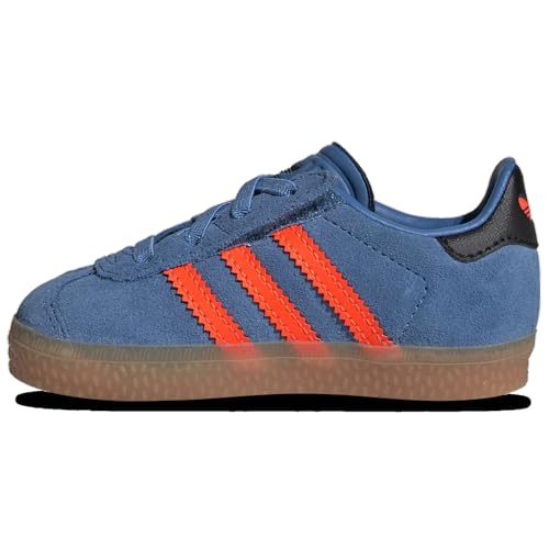 toddler adidas gazelle cf el (focus blue/solar orange)2